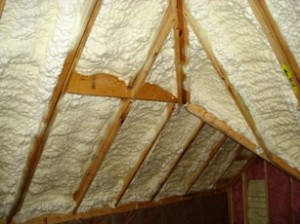 Spray Foam in an Attic foam insulation